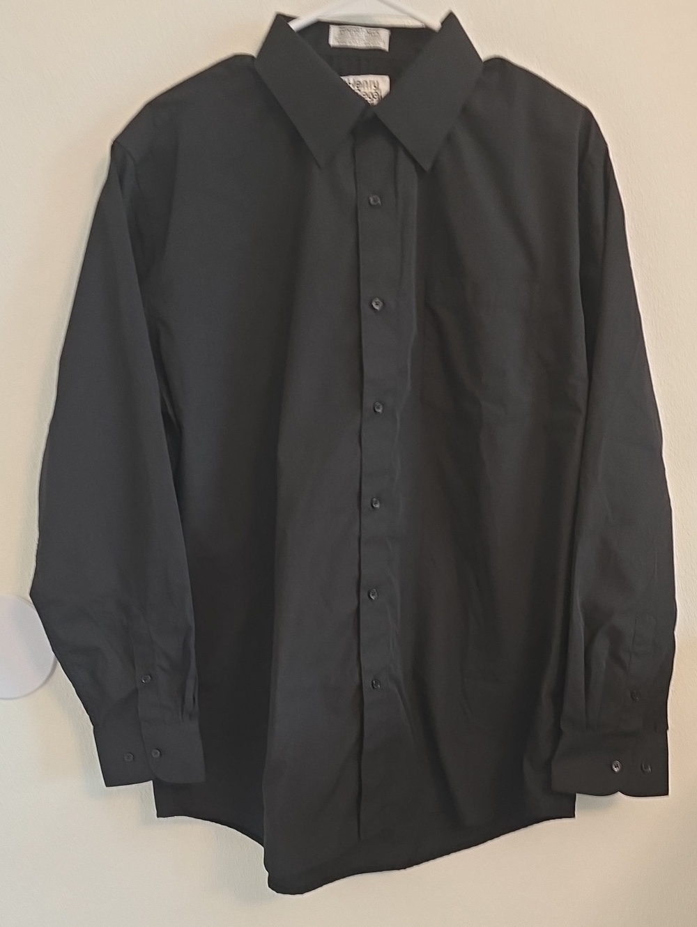 Men's Black Dress Shirt - Classic Button-Up